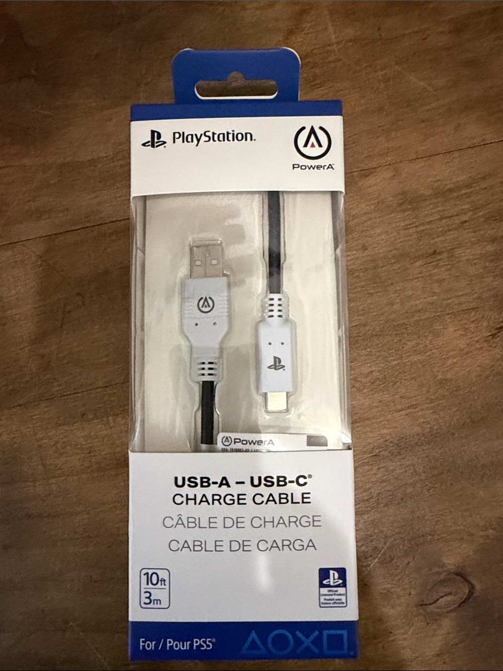 Sony PlayStation  USB-A to USB-C 10ft Charge Cable - White